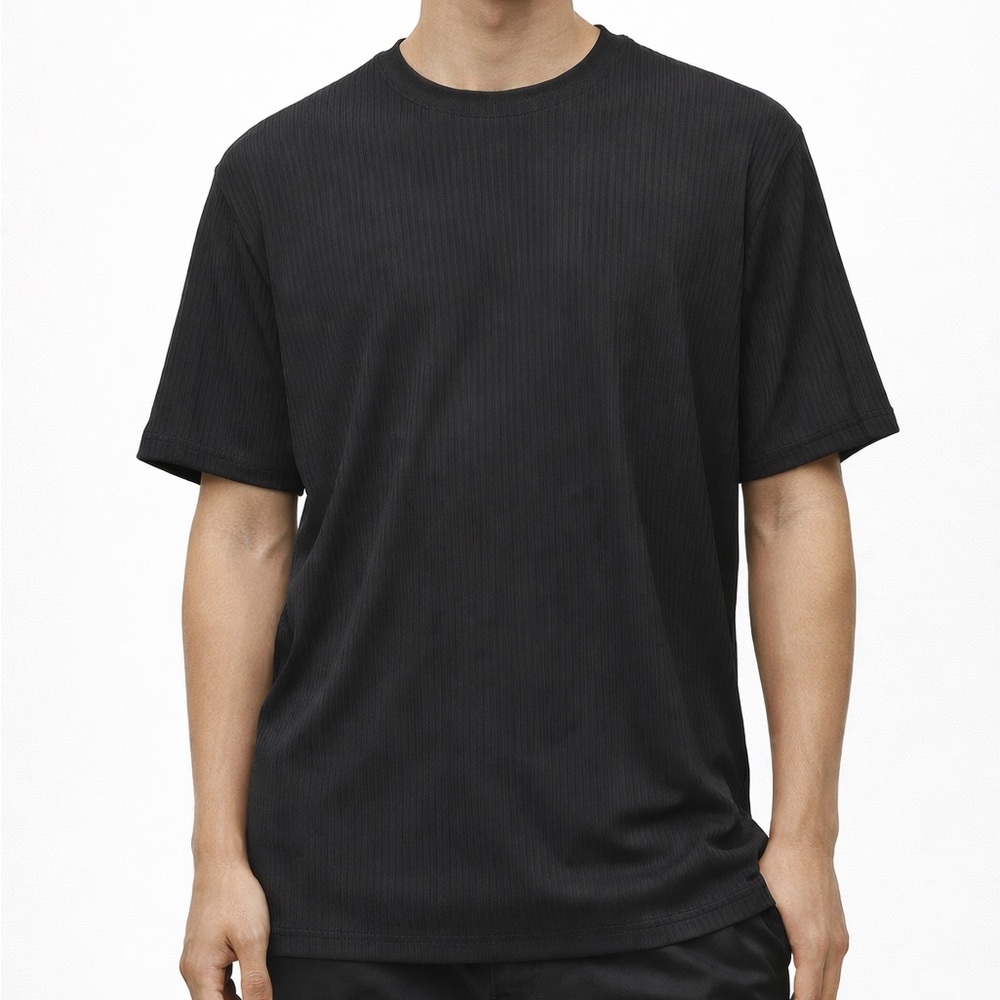 Axcess • Black Ribbed Tee
